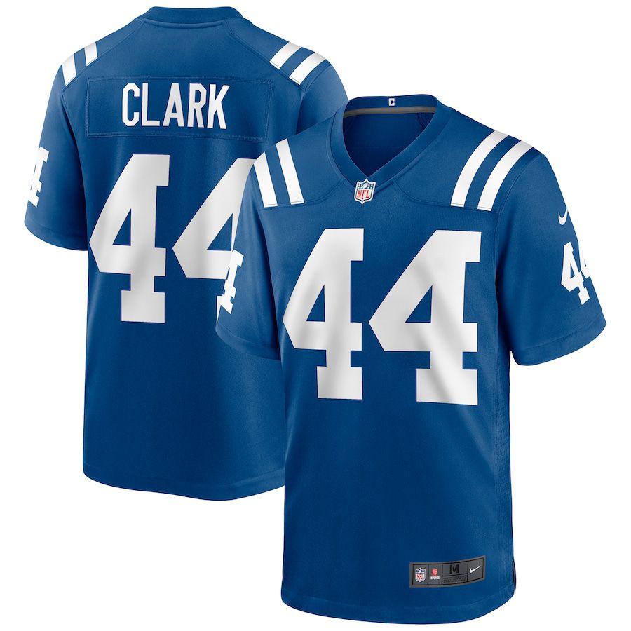Men Indianapolis Colts 44 Dallas Clark Nike Royal Game Retired Player NFL Jersey